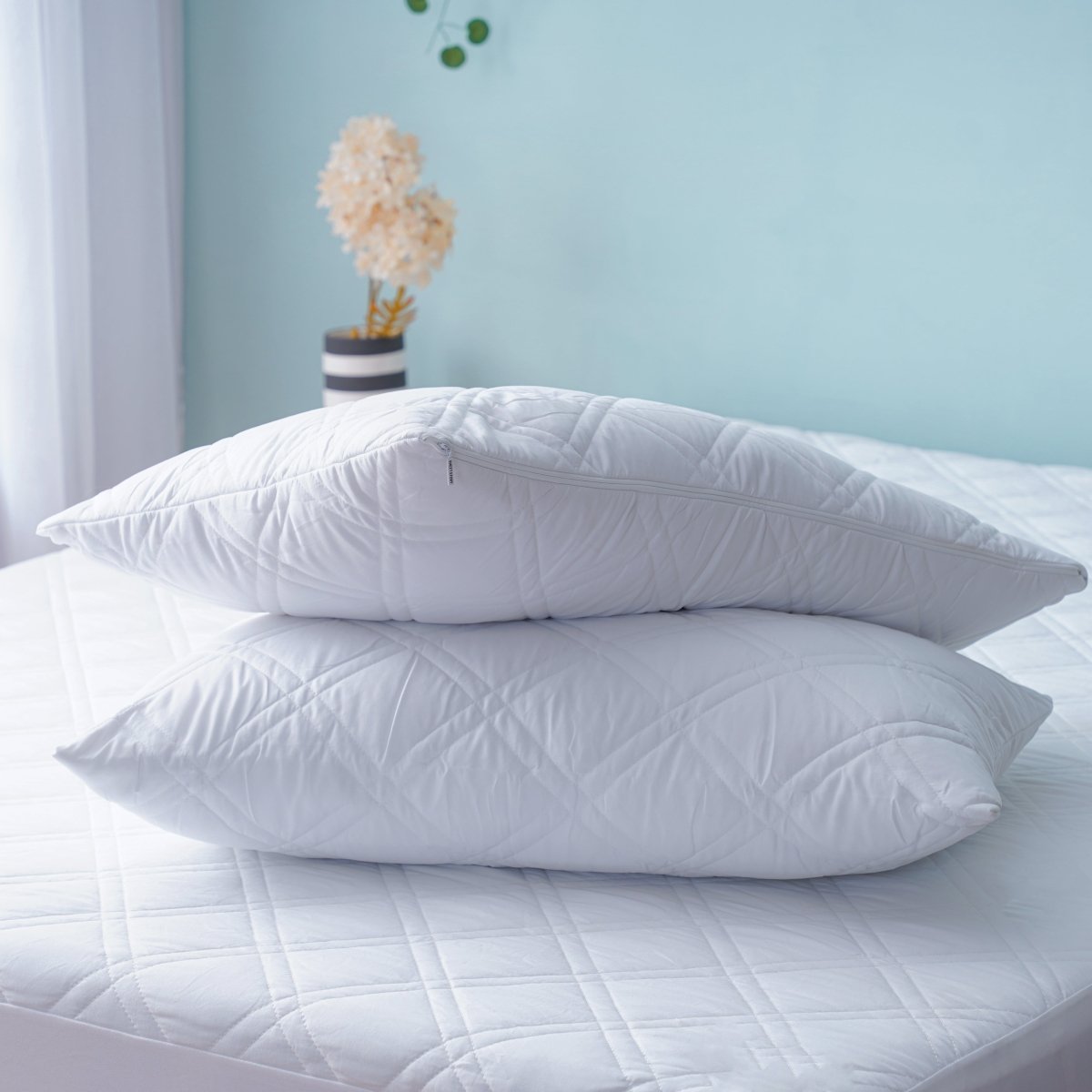Luxurious White Quilted Mattress Protector for Ultimate Comfort