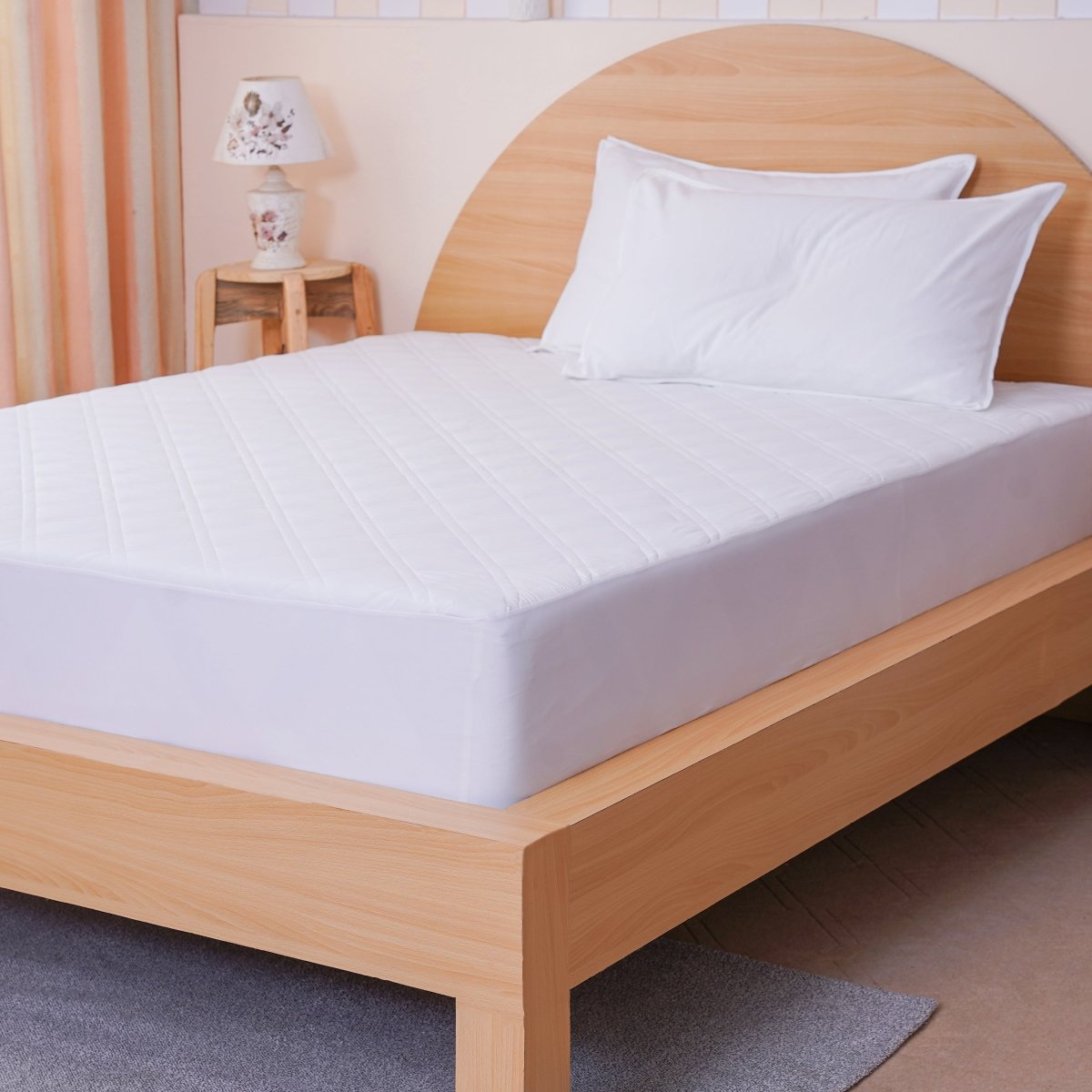 Luxurious White Quilted Mattress Protector for Ultimate Comfort