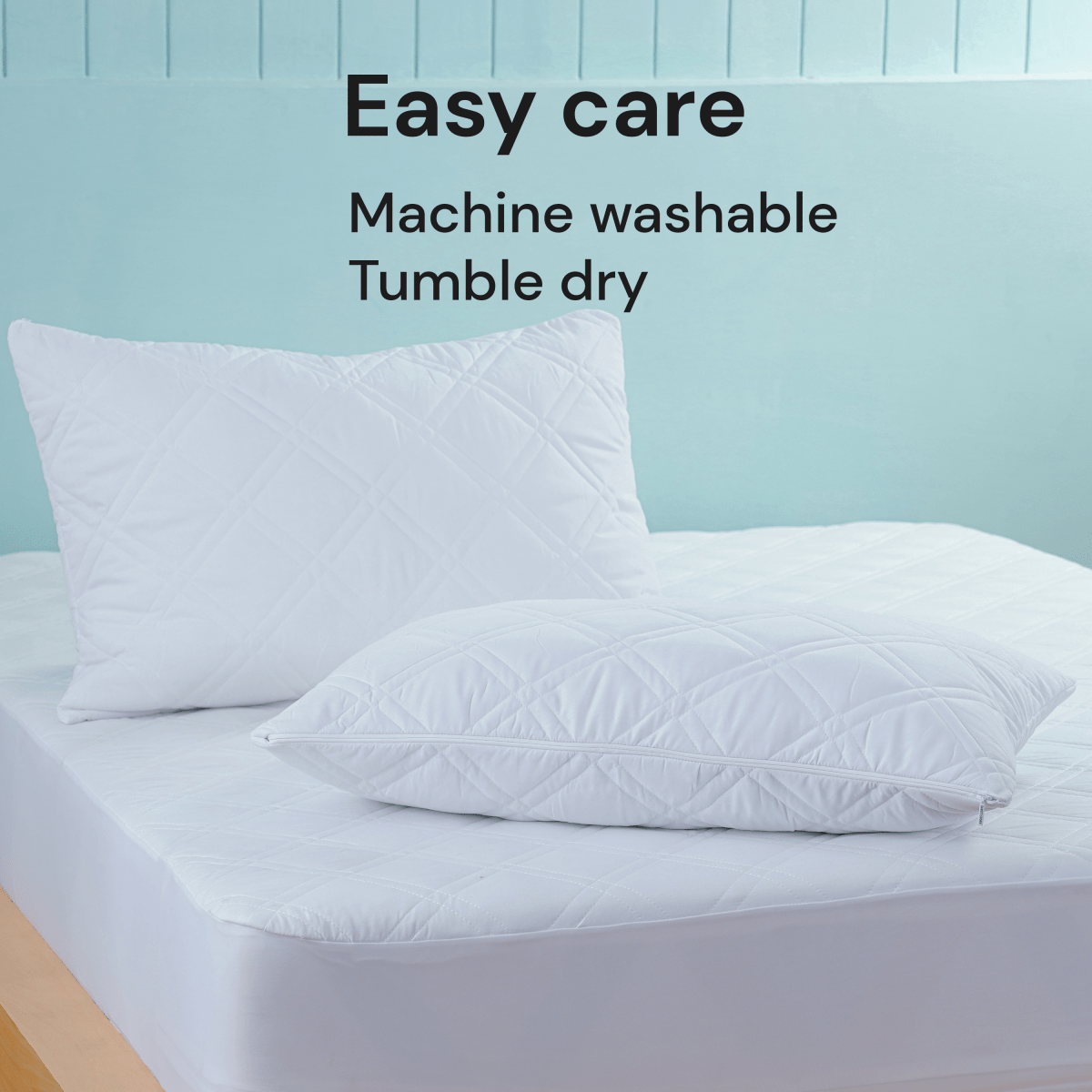Luxurious White Quilted Pillow Protectors for Ultimate Sleep Comfort