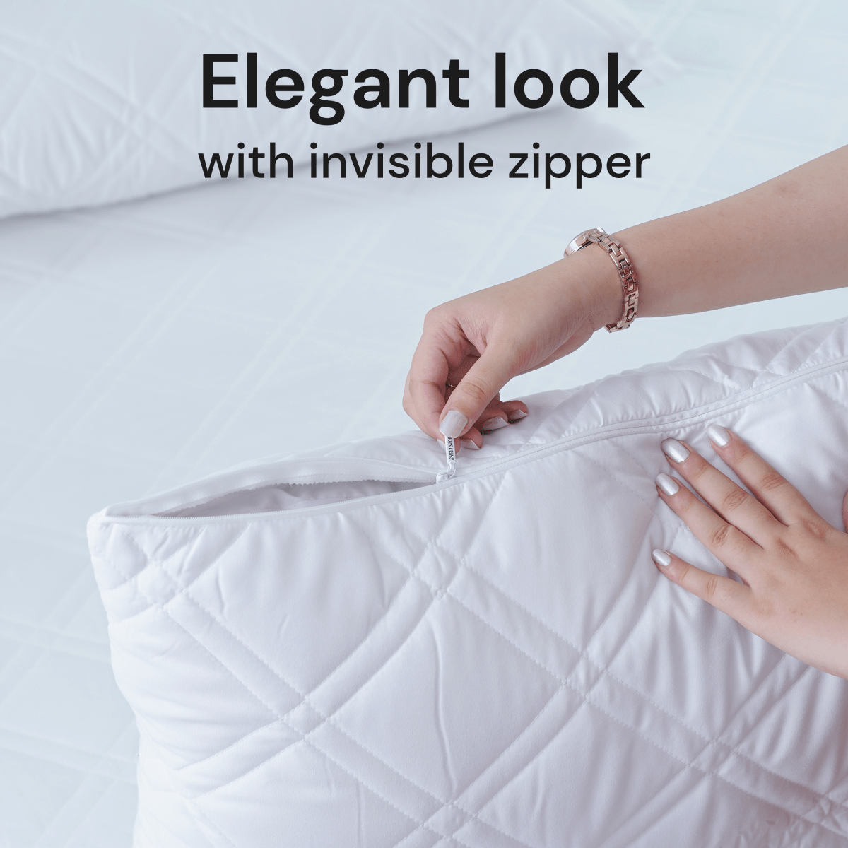 Luxurious White Quilted Pillow Protectors for Ultimate Sleep Comfort