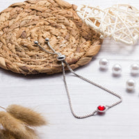 Red Crystal Bracelet Created with Zircondia® Crystals