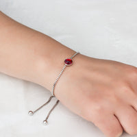 Red Crystal Bracelet Created with Zircondia® Crystals