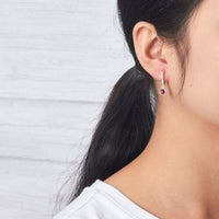 Red Crystal Hoop Earrings Created with Zircondia® Crystals