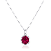 Red Crystal Necklace Created with Zircondia® Crystals