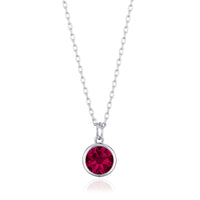 Red Crystal Necklace Created with Zircondia® Crystals
