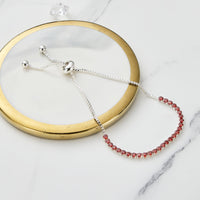 Red Tennis Friendship Bracelet Created with Zircondia® Crystals