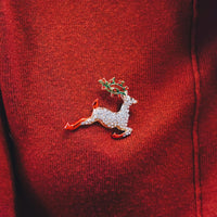 Reindeer Christmas Brooch