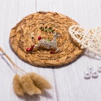 Reindeer Christmas Brooch