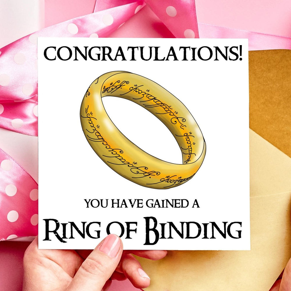 Congratulations Ring of Binding Engagement Card