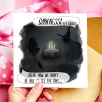 Darkness Spell 15ft Radius DnD Wizard Birthday Card