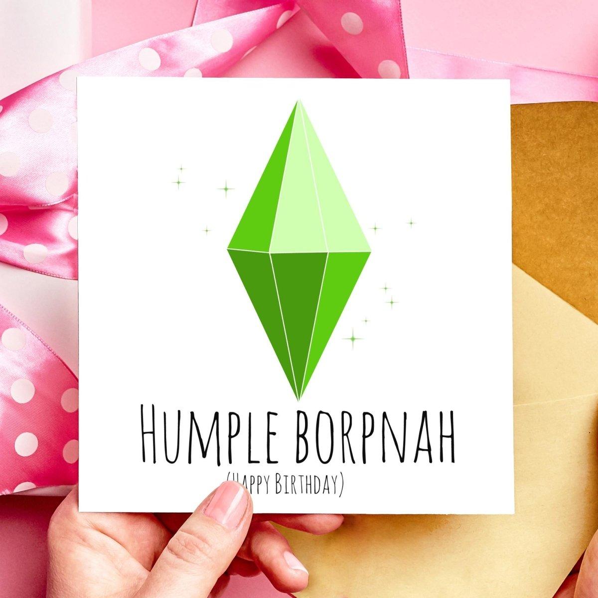 Humple Borpnah Sims Happy Birthday Card