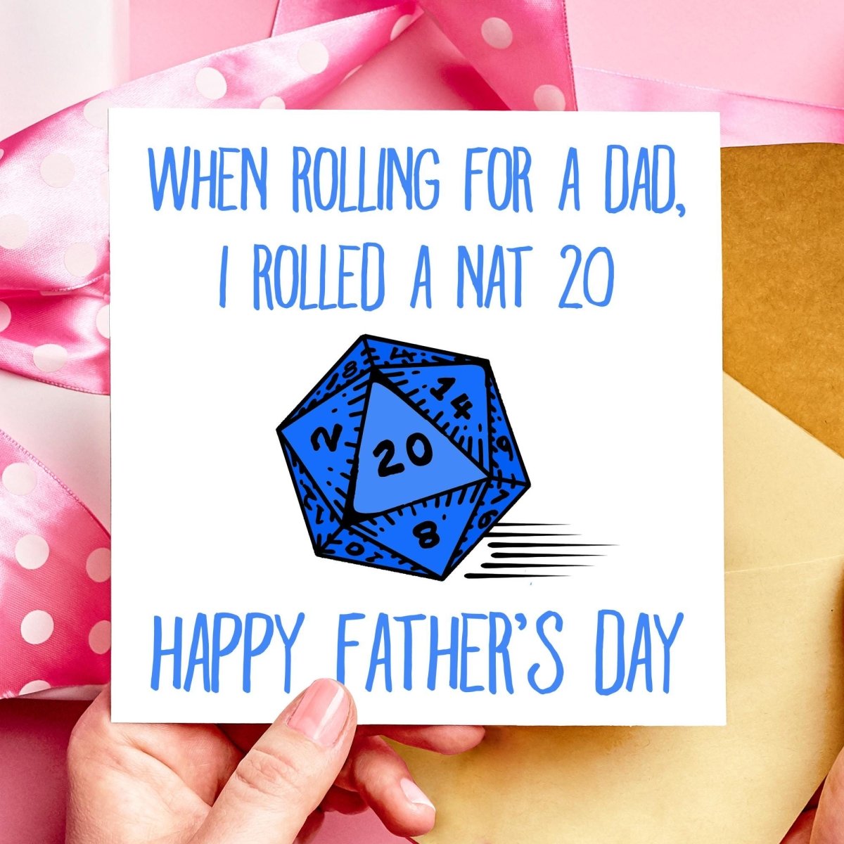 Nat 20 DnD Fathers Day Card
