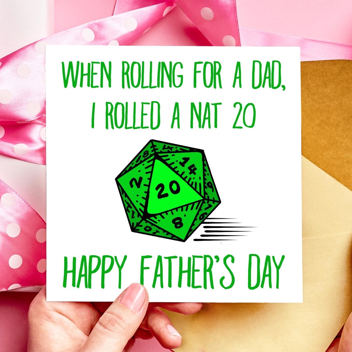 Nat 20 DnD Fathers Day Card