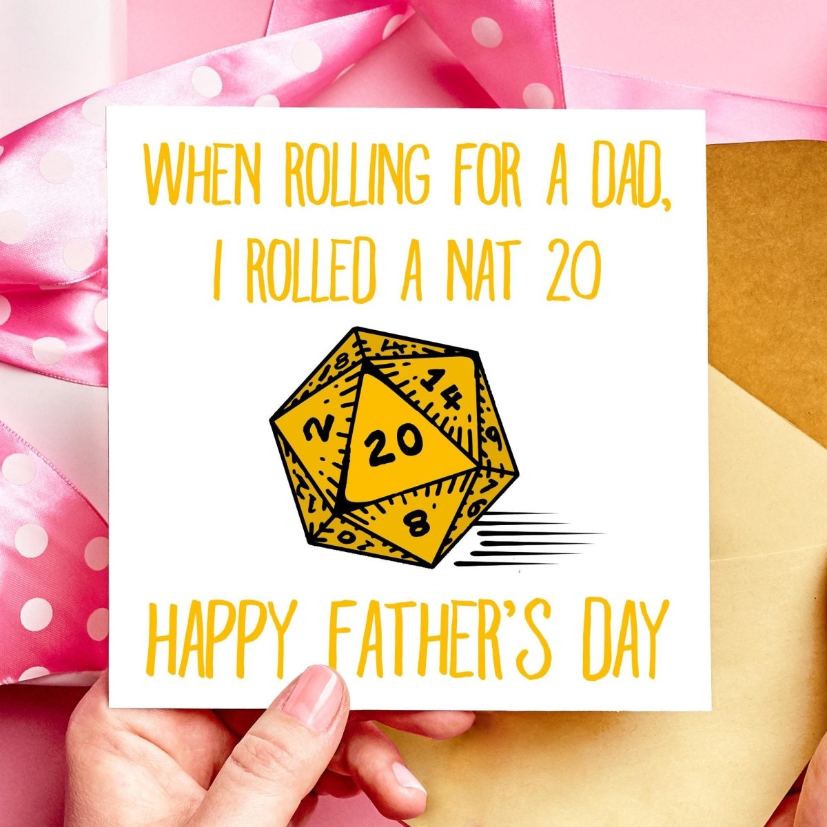 Nat 20 DnD Fathers Day Card