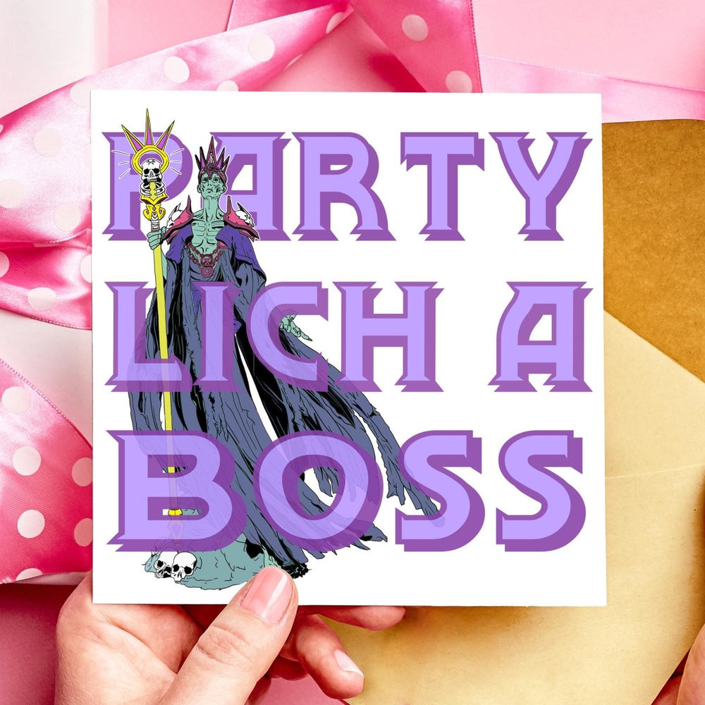 Dungeons & Dragons Party Like a Boss Birthday Card