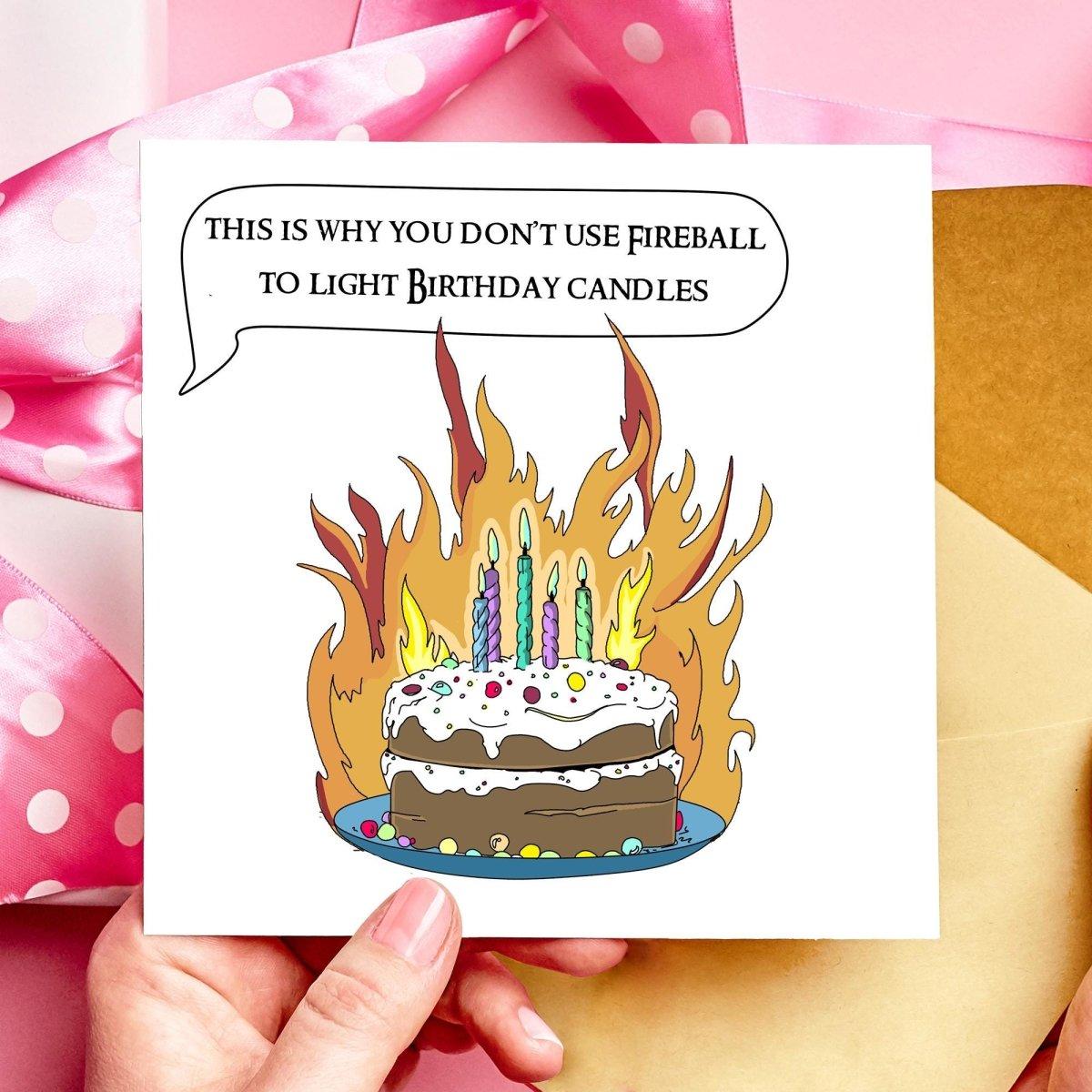This is why you don't use Fireball to light Birthday Candles DnD Birthday Card