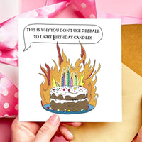 This is why you don't use Fireball to light Birthday Candles DnD Birthday Card