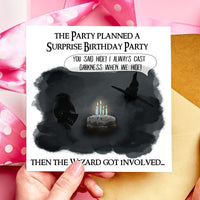 Wizard Casts Darkness Funny DnD Birthday Card