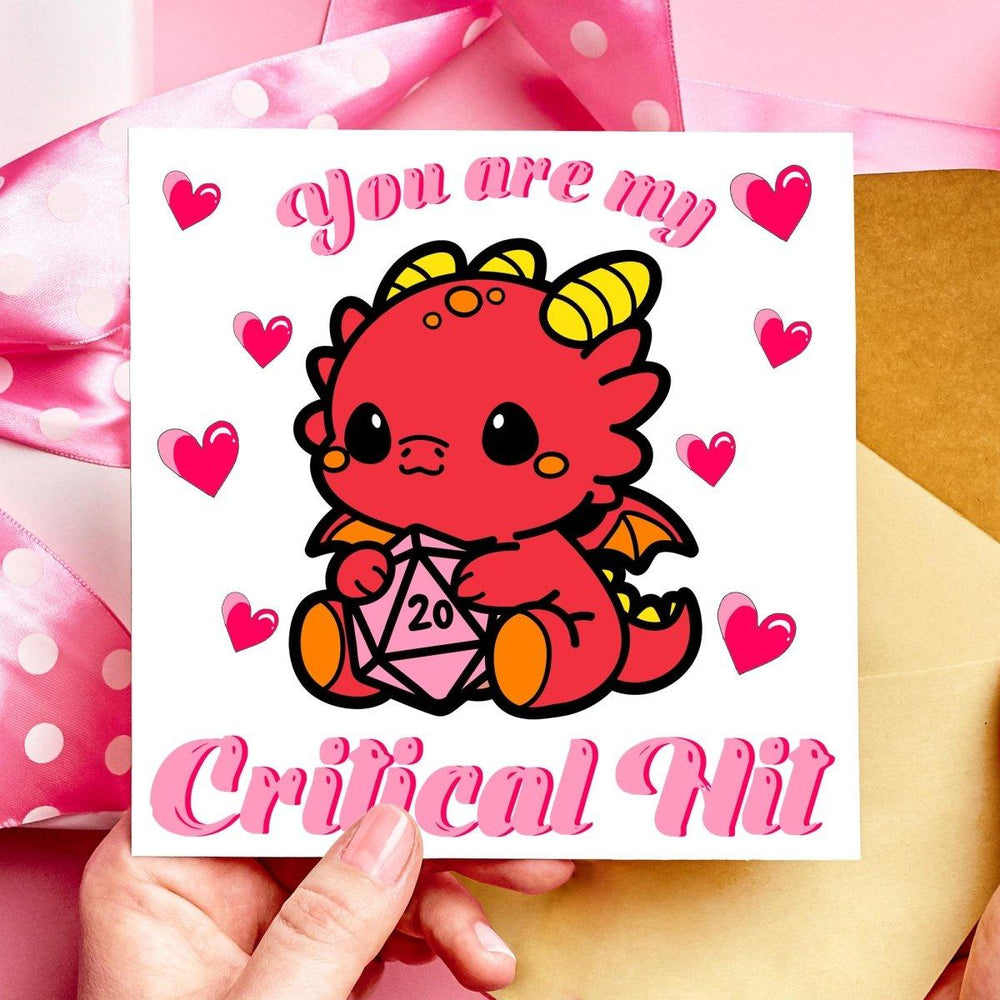 Critical Hit DnD Love Card for Valentine's Day or Anniversaries