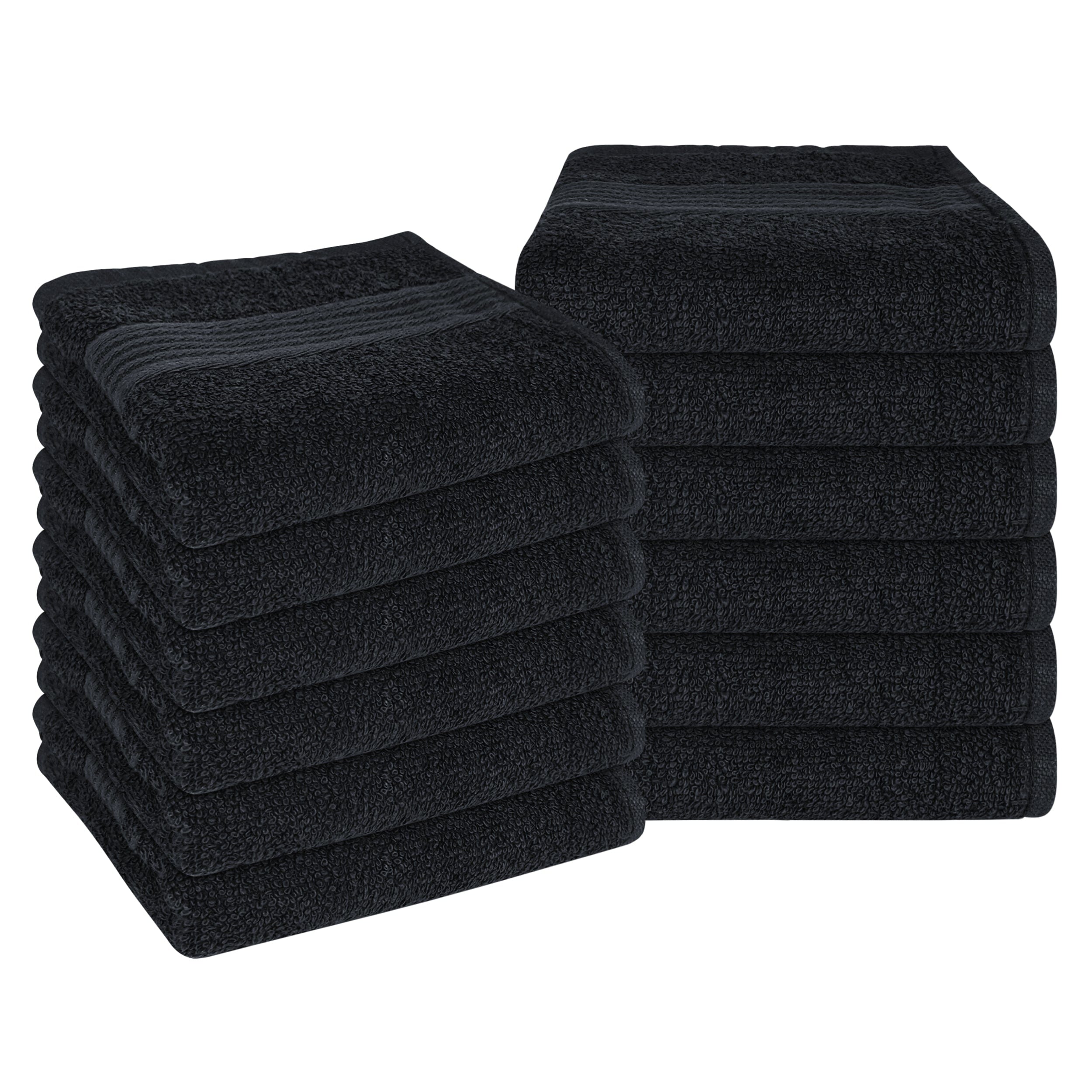 Rhodes Towel Black 100% Cotton Hotel Quality Soft Super Absorbent Hand Bath Towels, Sheets & Face Cloths by OLIVIA ROCCO