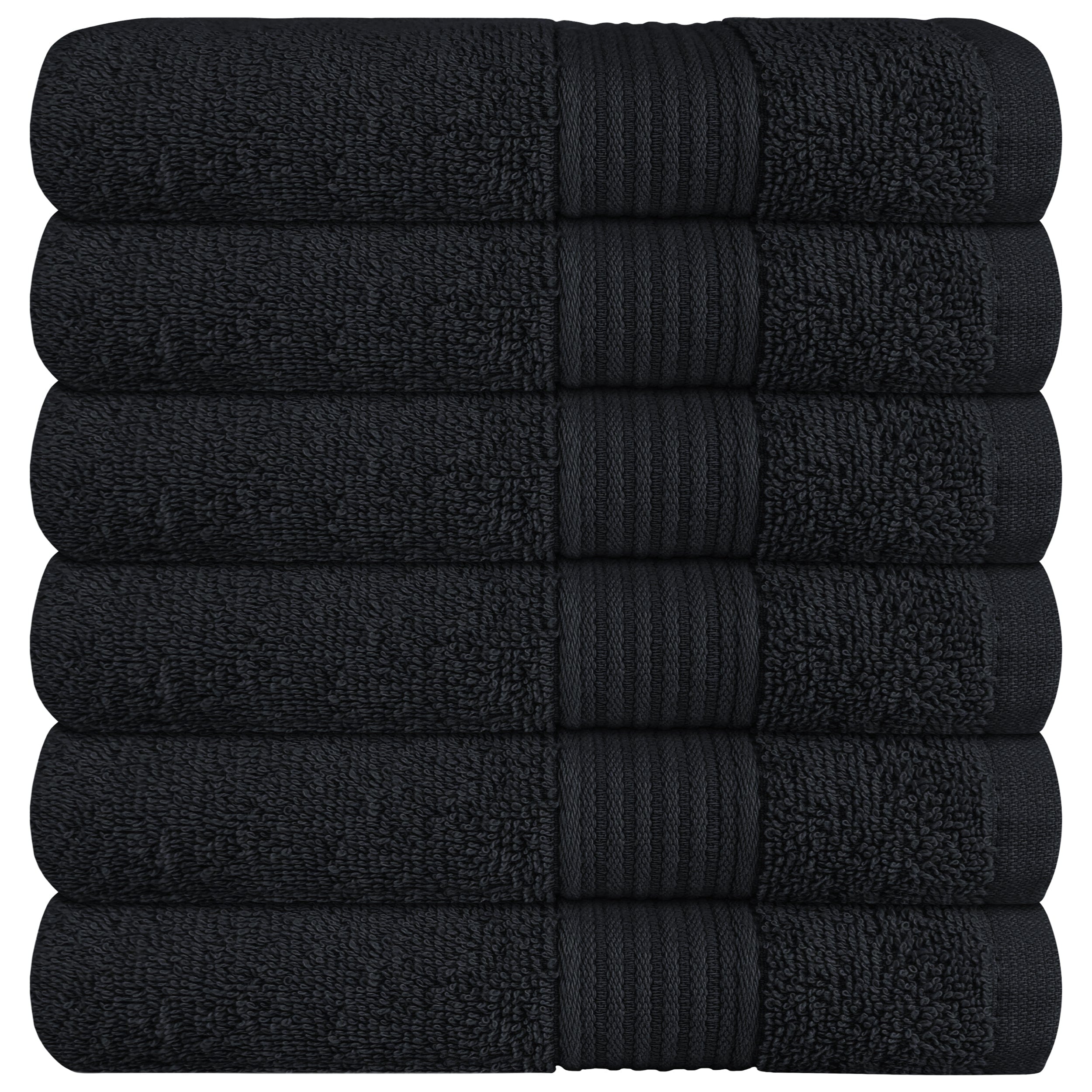 Rhodes Towel Black 100% Cotton Hotel Quality Soft Super Absorbent Hand Bath Towels, Sheets & Face Cloths by OLIVIA ROCCO
