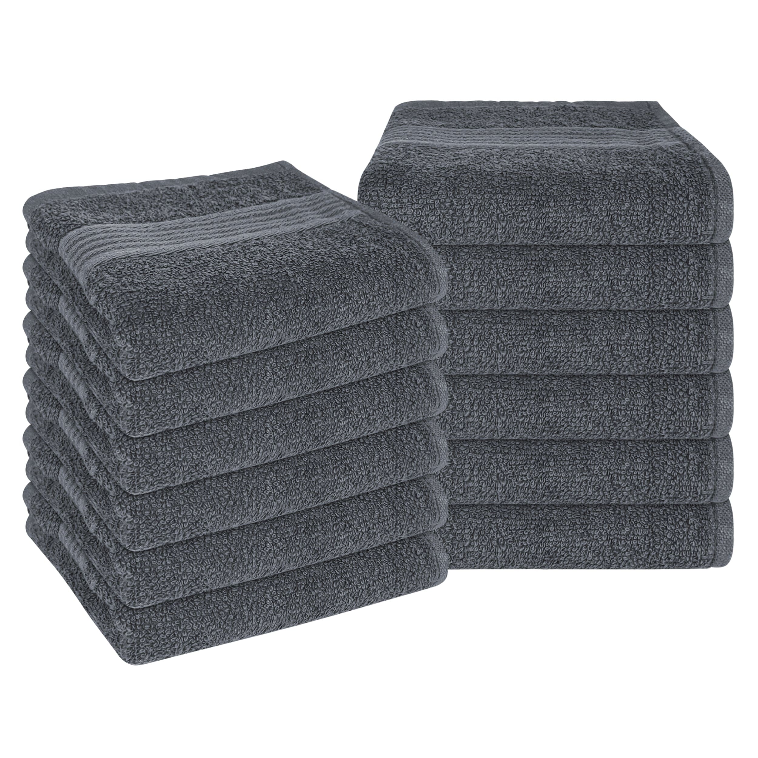 Rhodes Towel Grey 100% Cotton Hotel Quality Soft Super Absorbent Hand Bath Towels, Sheets & Face Cloths by OLIVIA ROCCO