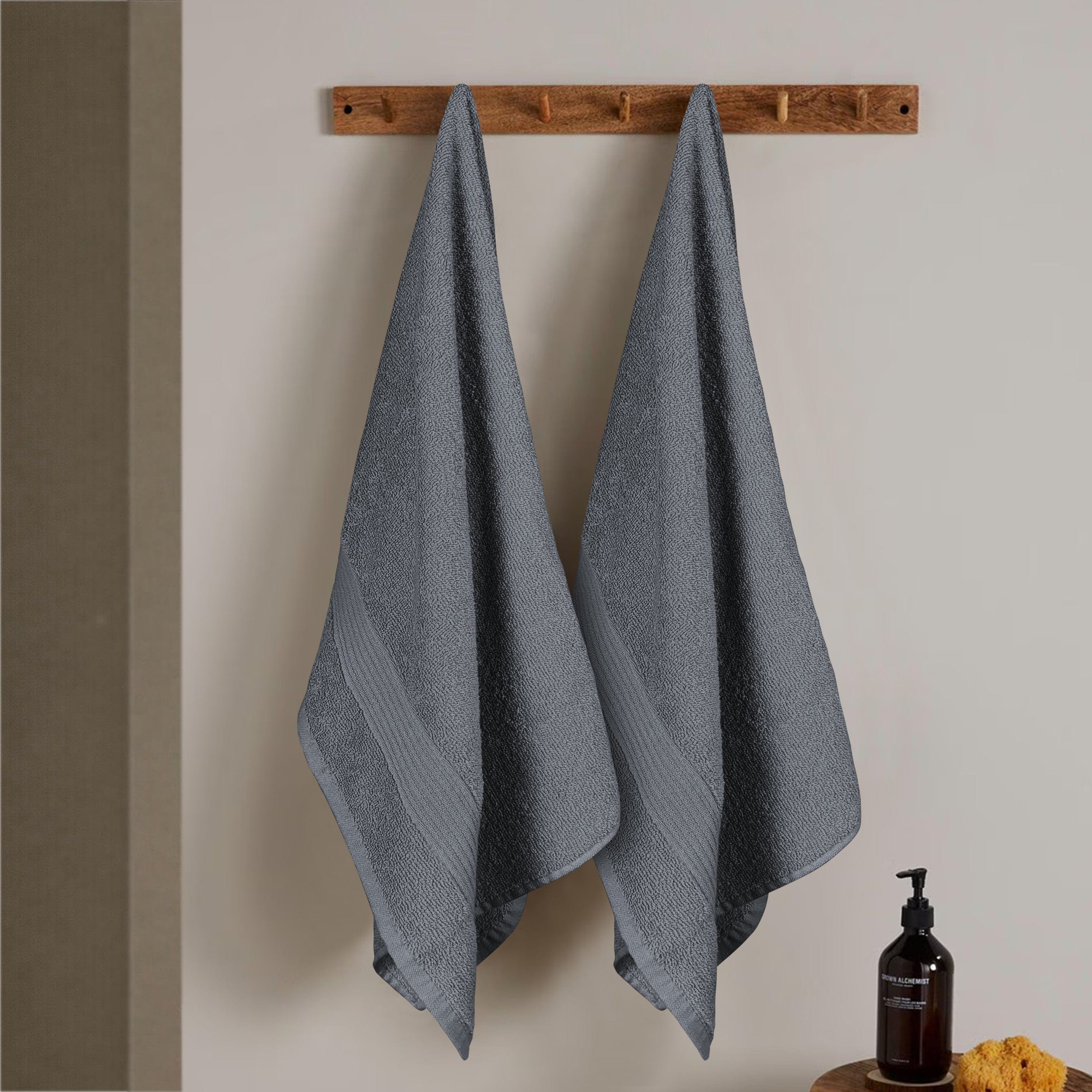 Rhodes Towel Grey 100% Cotton Hotel Quality Soft Super Absorbent Hand Bath Towels, Sheets & Face Cloths by OLIVIA ROCCO