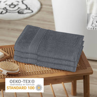 Rhodes Towel Grey 100% Cotton Hotel Quality Soft Super Absorbent Hand Bath Towels, Sheets & Face Cloths by OLIVIA ROCCO