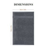 Rhodes Towel Grey 100% Cotton Hotel Quality Soft Super Absorbent Hand Bath Towels, Sheets & Face Cloths by OLIVIA ROCCO