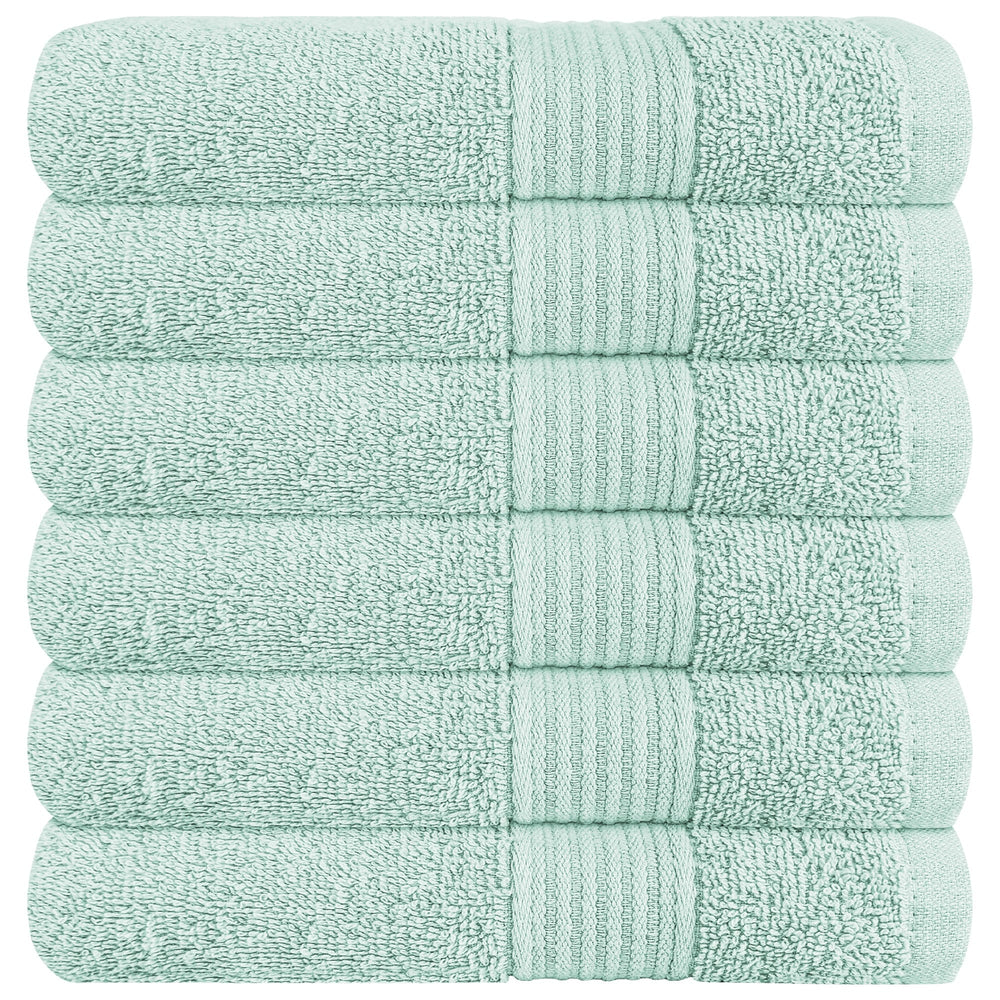 Rhodes Towel Seafoam 100% Cotton Hotel Quality Soft Super Absorbent Hand Bath Towels, Sheets & Face Cloths by OLIVIA ROCCO