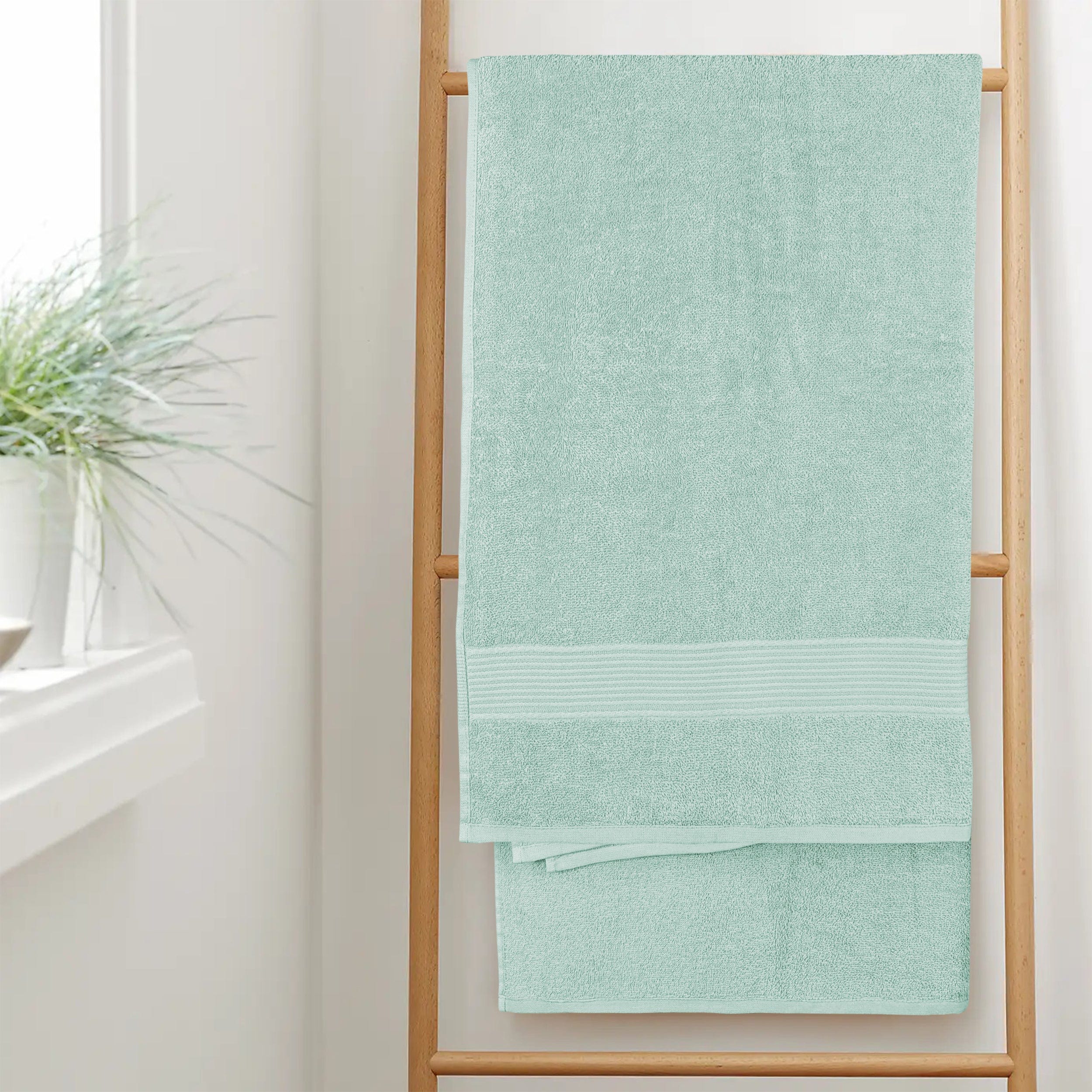 Rhodes Towel Seafoam 100% Cotton Hotel Quality Soft Super Absorbent Hand Bath Towels, Sheets & Face Cloths by OLIVIA ROCCO