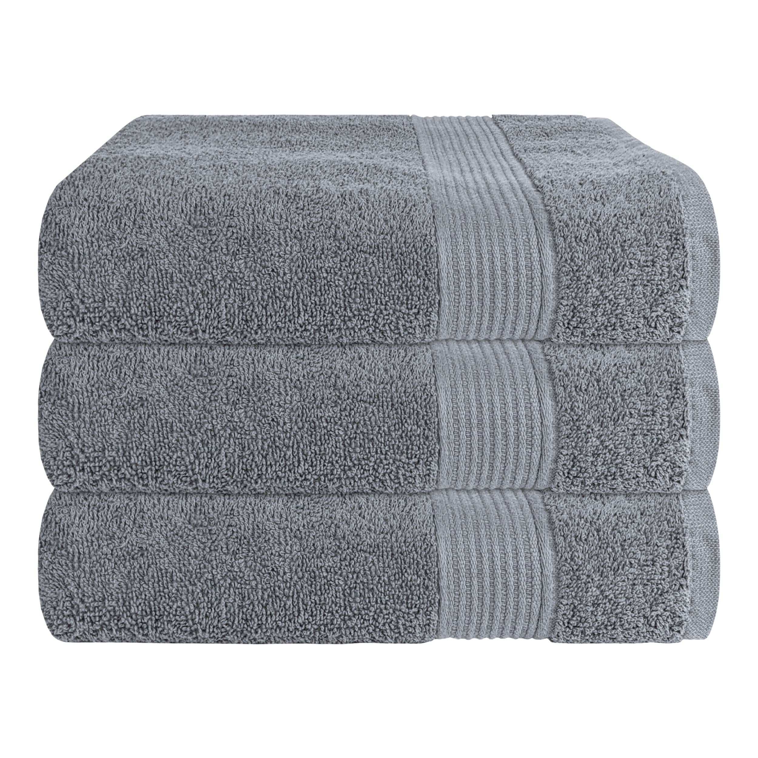 Rhodes Towel Silver 100% Cotton Hotel Quality Soft Super Absorbent Hand Bath Towels, Sheets & Face Cloths by OLIVIA ROCCO