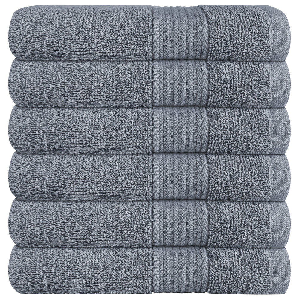 Rhodes Towel Silver 100% Cotton Hotel Quality Soft Super Absorbent Hand Bath Towels, Sheets & Face Cloths by OLIVIA ROCCO