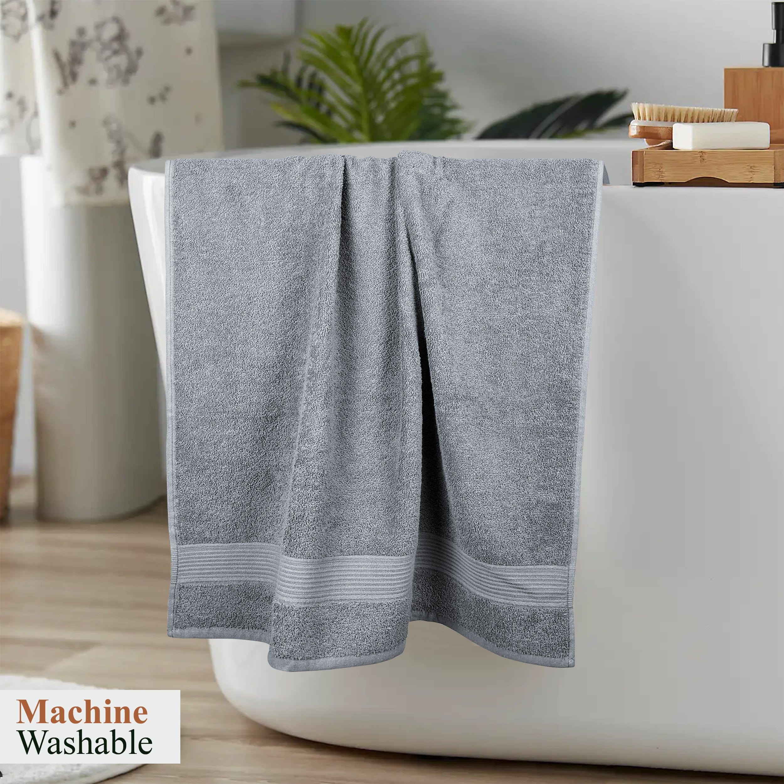 Rhodes Towel Silver 100% Cotton Hotel Quality Soft Super Absorbent Hand Bath Towels, Sheets & Face Cloths by OLIVIA ROCCO