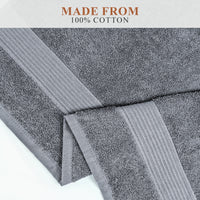 Rhodes Towel Silver 100% Cotton Hotel Quality Soft Super Absorbent Hand Bath Towels, Sheets & Face Cloths by OLIVIA ROCCO