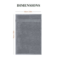 Rhodes Towel Silver 100% Cotton Hotel Quality Soft Super Absorbent Hand Bath Towels, Sheets & Face Cloths by OLIVIA ROCCO