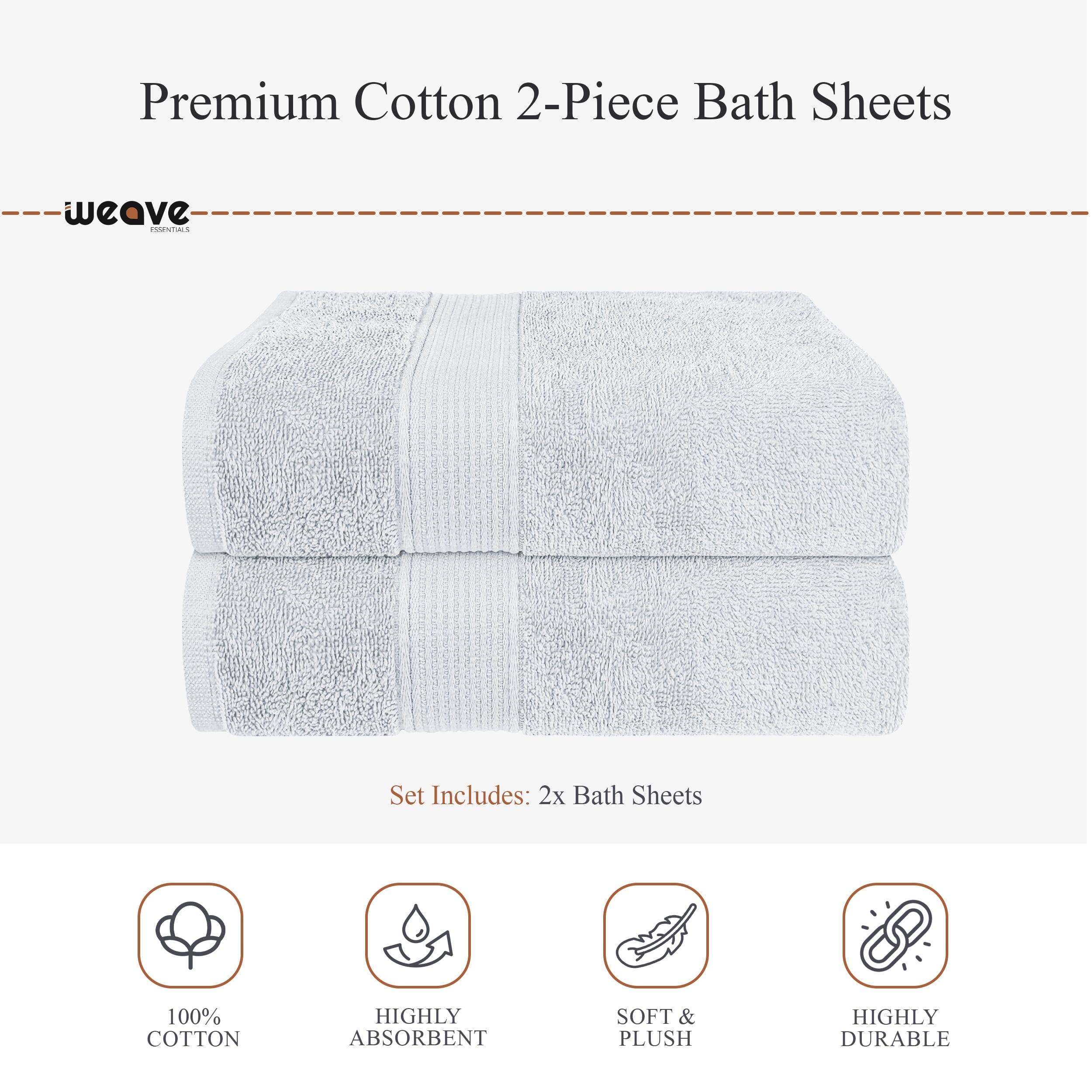 Rhodes Towel White 100% Cotton Hotel Quality Soft Super Absorbent Hand Bath Towels, Sheets & Face Cloths by OLIVIA ROCCO