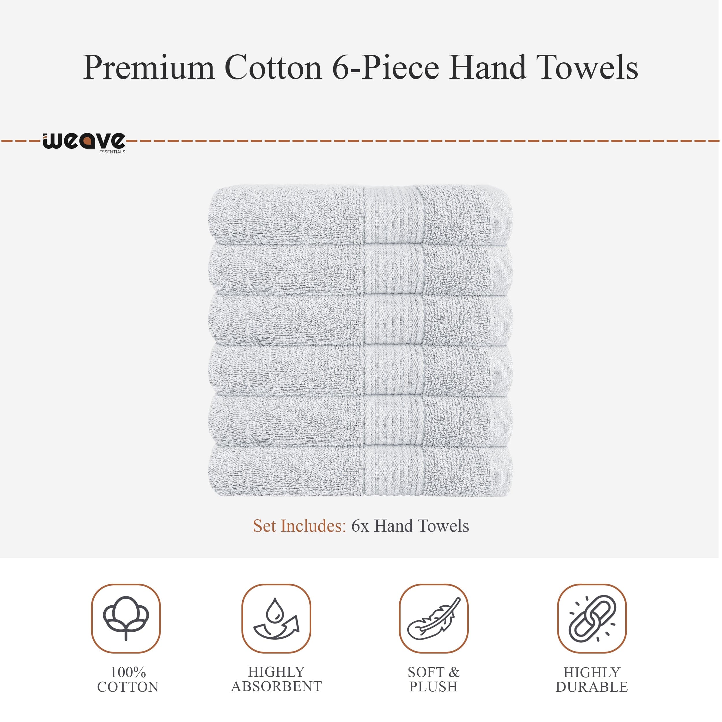 Rhodes Towel White 100% Cotton Hotel Quality Soft Super Absorbent Hand Bath Towels, Sheets & Face Cloths by OLIVIA ROCCO