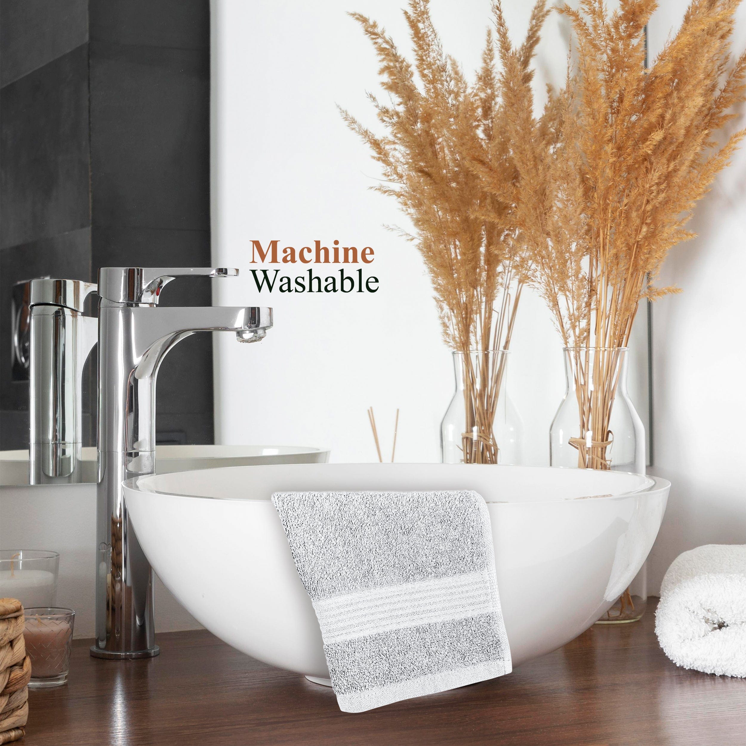 Rhodes Towel White 100% Cotton Hotel Quality Soft Super Absorbent Hand Bath Towels, Sheets & Face Cloths by OLIVIA ROCCO