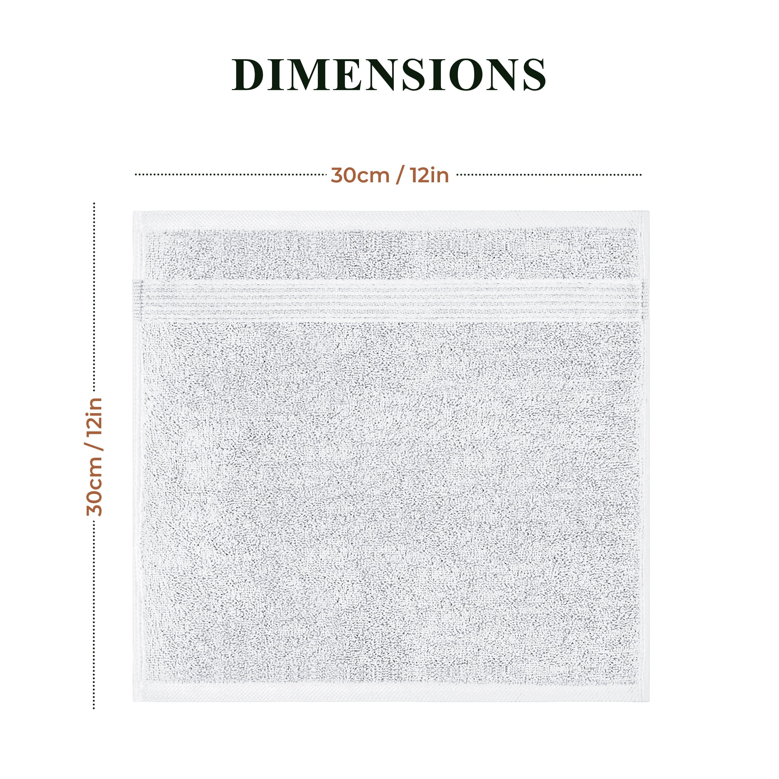 Rhodes Towel White 100% Cotton Hotel Quality Soft Super Absorbent Hand Bath Towels, Sheets & Face Cloths by OLIVIA ROCCO