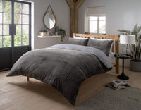 Ribbed Fleece Reversible and Plush Teddy Duvet Set for Cosy Winter Nights Multiple Sizes & Elegant Colours OEKO-TEX Certified by OLIVIA ROCCO