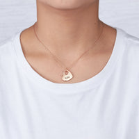 Rose Gold Nan Heart Necklace Created with Zircondia® Crystals