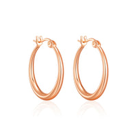 Rose Gold Plated 20mm Hoop Earrings