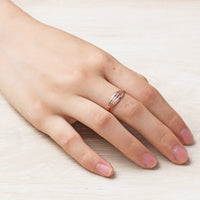 Rose Gold Plated Adjustable Feather Ring