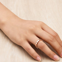 Rose Gold Plated Adjustable Star Band Ring