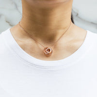 Rose Gold Plated Always My Mother Quote Necklace Created with Zircondia® Crystals