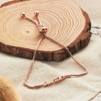 Rose Gold Plated Auntie Bracelet Created with Zircondia® Crystals