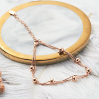 Rose Gold Plated Ball Bracelet