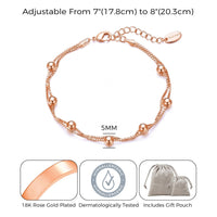 Rose Gold Plated Ball Bracelet