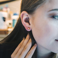 Rose Gold Plated Ball Stud Earrings